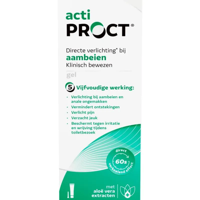Actiproct Gel bij aambeien en jeuk tube 30 gram