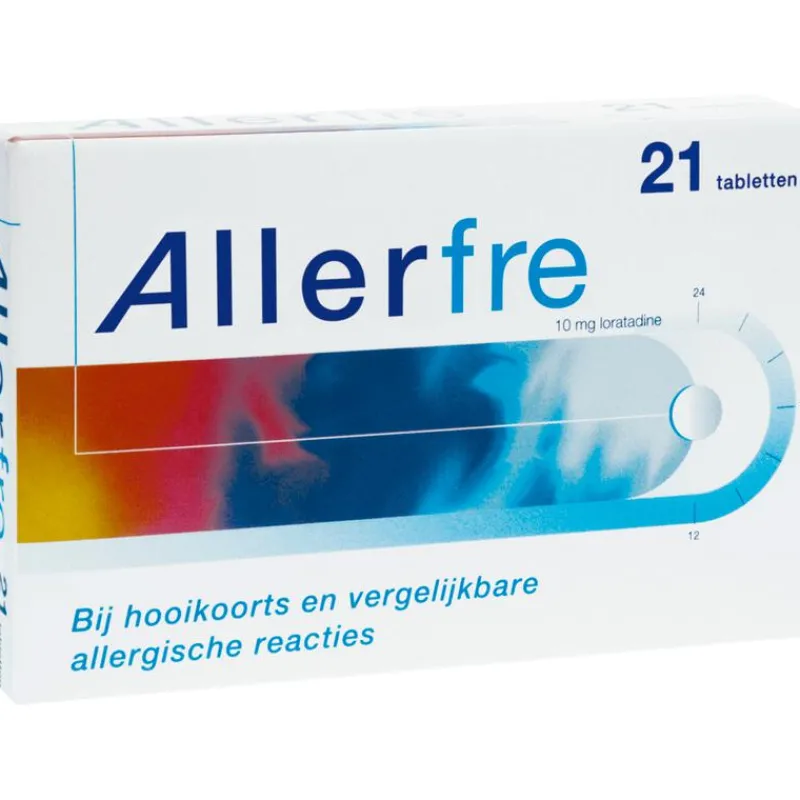 Allerfre Antihooikoorts Tabletten 10 mg Loratadine 21 stuks