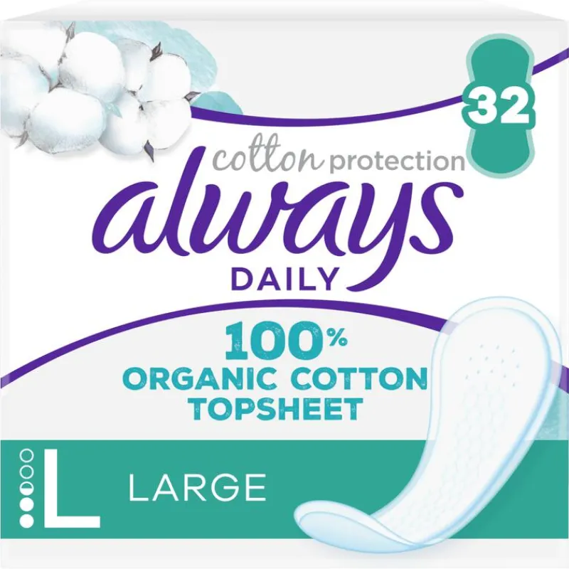 Always Dailies Bio Cotton Large