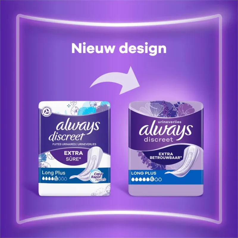 Always Discreet Incontinentieverband Long Plus