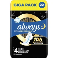 Always Maandverband Ultra Secure Night Wings Giga Pack