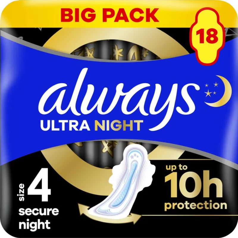 Always Maandverband Ultra Secure Night Wings Big Pack