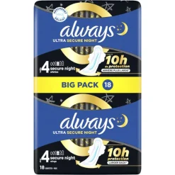 Always Maandverband Ultra Secure Night Wings Big Pack