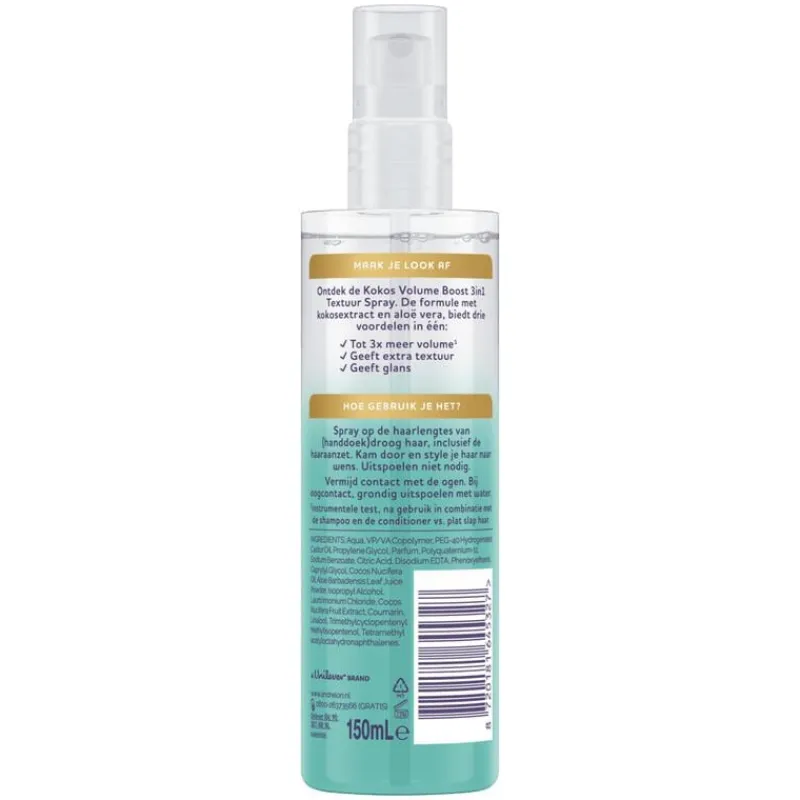 Andrélon Kokos Volume Boost 3in1 Textuur Spray 150 ML