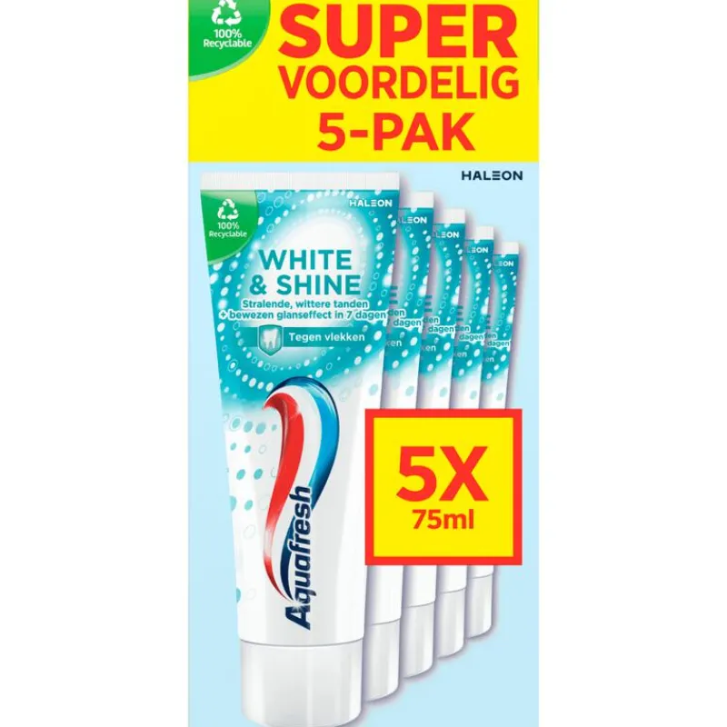 Aquafresh White & Shine Tandpasta 5-Pack
