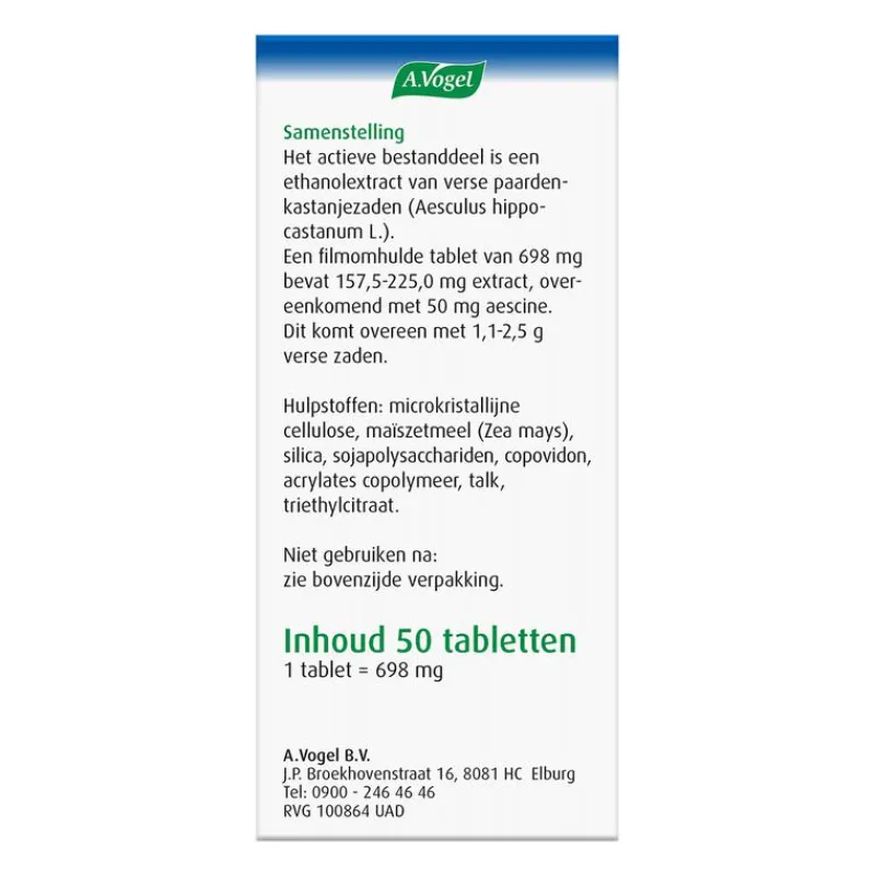 A.Vogel Aesculaforce bij Spataderen & Zware Benen tabletten 50 stuks