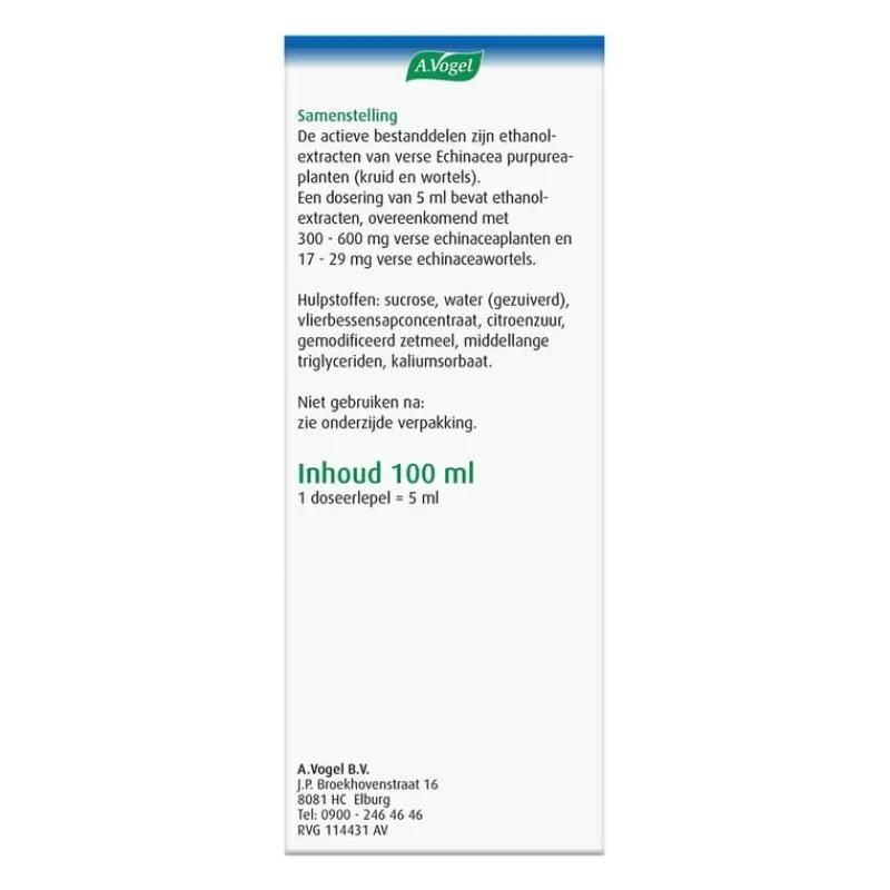 A.Vogel Echinaforce Hot Drink bij Griep en Verkoudheid Drank 100 ML
