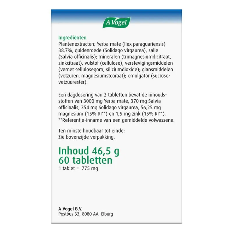 A.Vogel Famosan Gewichtsbeheersing2* & Overgang1* Tabletten 60 stuks