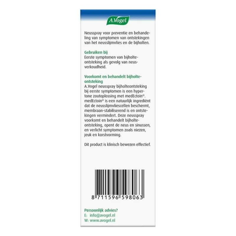 A.Vogel A. Vogel Neusspray Bijholte Ontsteking Eerste Symptomen 20 ML