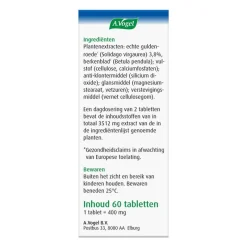 A.Vogel Solidago voor een Goede Vochthuishouding1,2* Tabletten 60 stuks