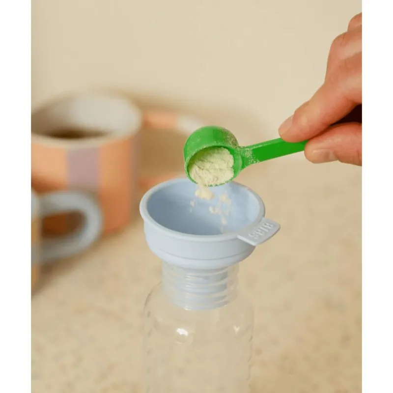 Bibs Babyfles 150 ML Ivory met Latex speen en opvouwbaar trechtertje