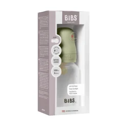 Bibs Babyfles 150 ML Sage met Latex speen en opvouwbaar trechtertje