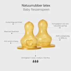 Bibs Bottle Nipple Flesspeen Medium Flow 2 pack