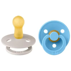 Bibs Colour Fopspeen Latex 2 pack - Mushroom/Breeze - Maat 2