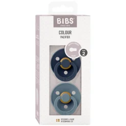 Bibs Fopspeen Two Pack Natuurlijk Rubber Deep Space /Petrol Maat 2