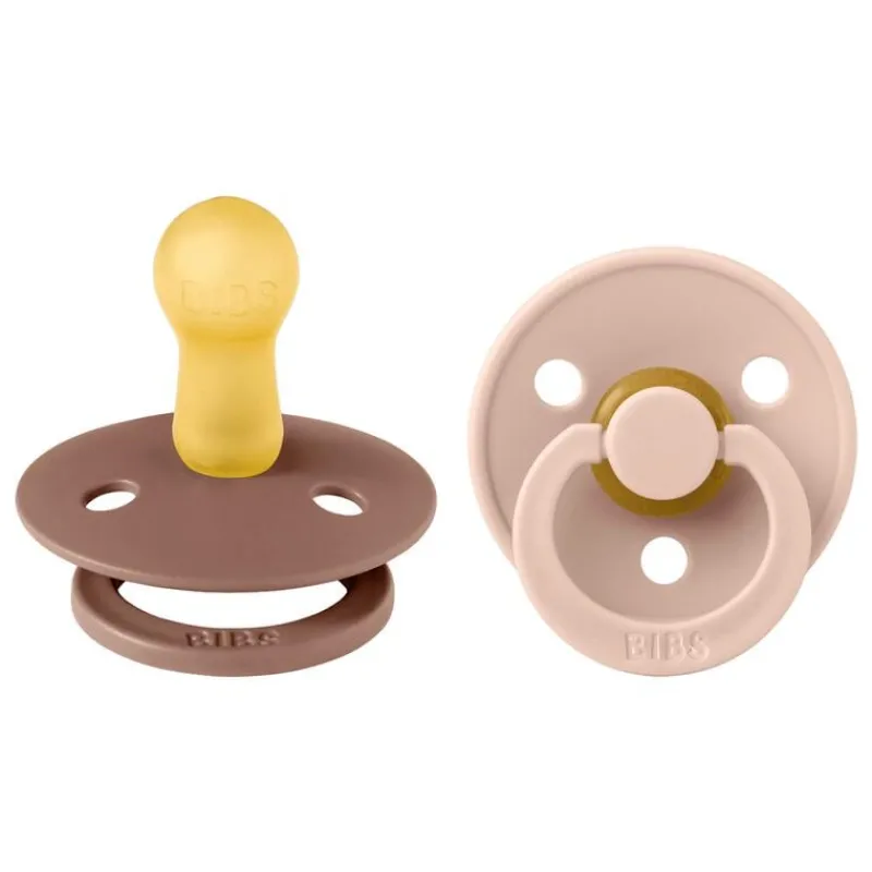 Bibs Fopspeen Two Pack Natuurlijk Rubber Woodchuck/Blush Maat 2