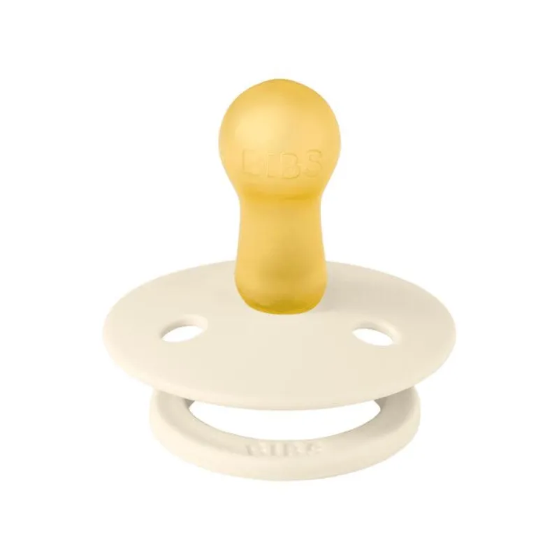Bibs Fopspeen Two Pack Natuurlijk Rubber Ivory/Dark Oak Maat 2