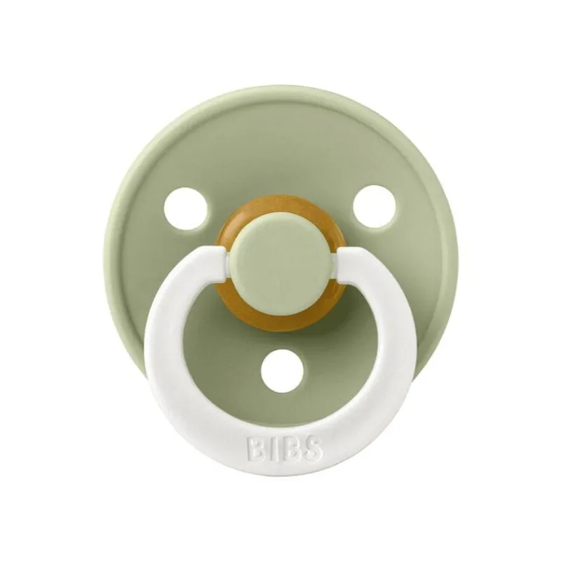 Bibs Glow in the dark Fopspeen Two Pack Natuurlijk Rubber Sage/Vanilla Maat 1