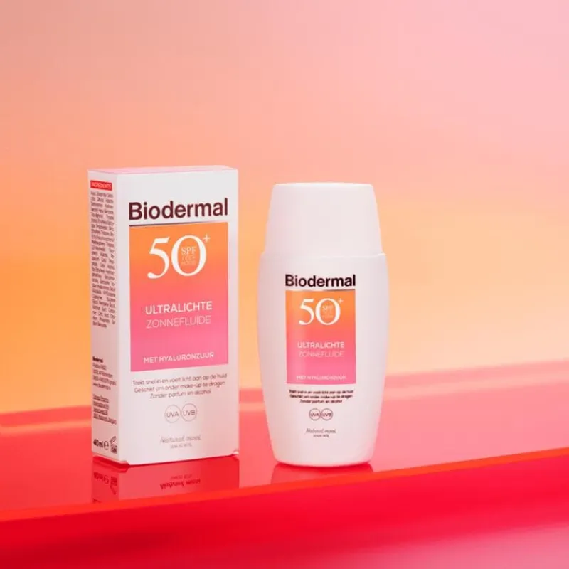 Biodermal Ultralichte Zonnefluïde Gezicht SPF 50+ 40 ML