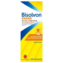 Bisolvon Hoestdrank Voor Kinderen Met Aardbeiensmaak 4 mg/5 ml 125 ML