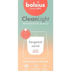 Bolsius Navulling Clean Light pack 2 Bergamot / Neroli