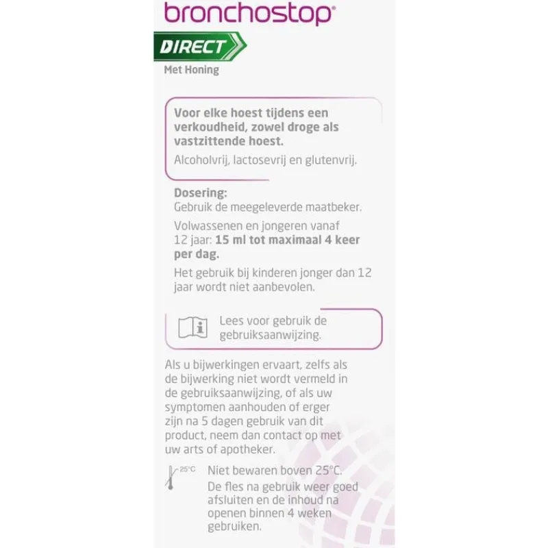 Bronchostop Direct Hoestdrank met Honing 120 ML