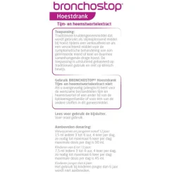 Bronchostop Hoestdrank bij Vastzittende Hoest en Keelpijn 120 ML
