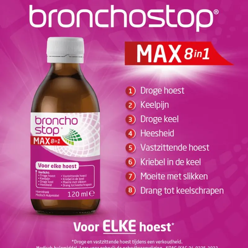 Bronchostop Max 8in1 Hoestdrank 120ML