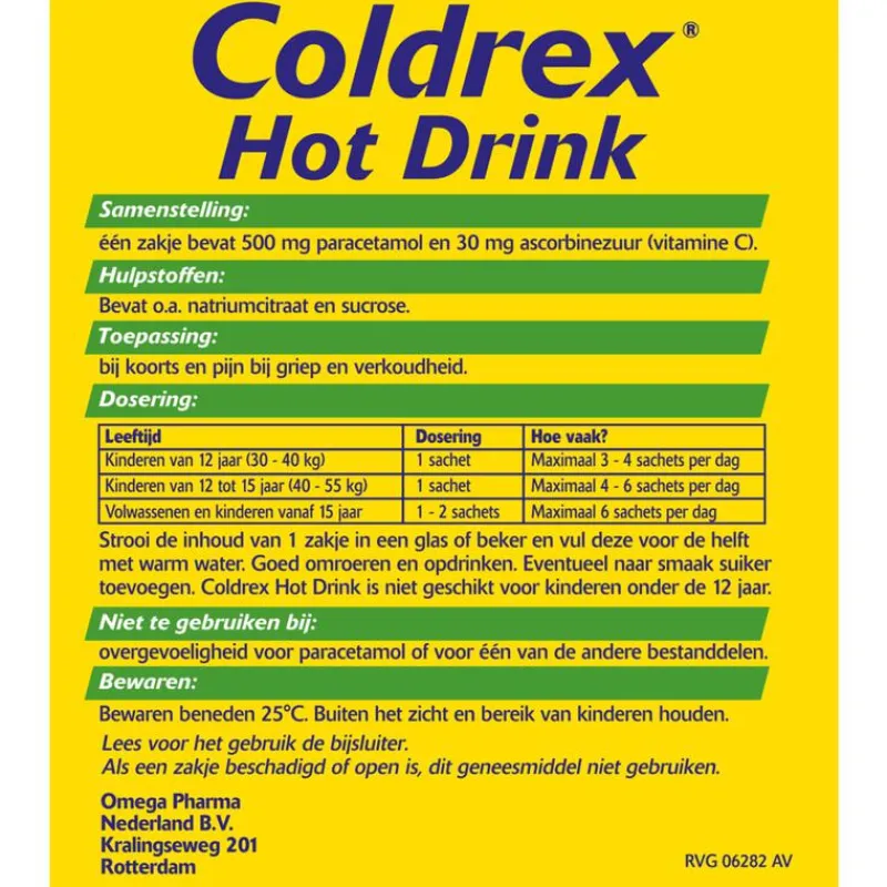 Hot Coldrex Coldrex Hot Drink bij Griep en Verkoudheid 10 Sachets