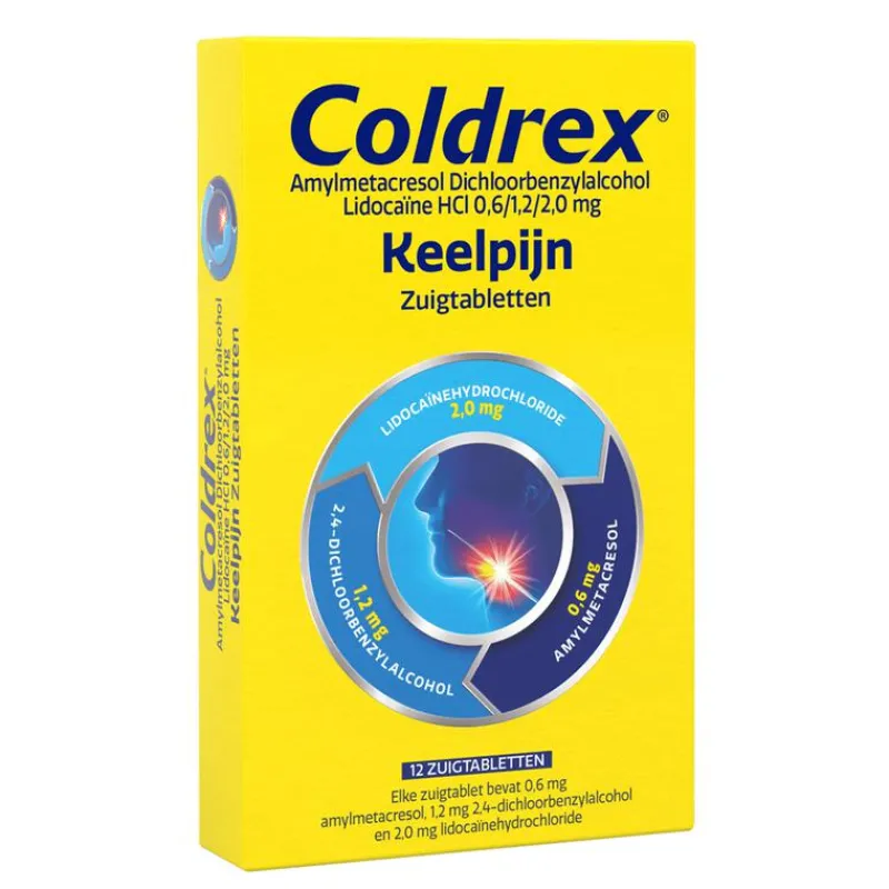 Coldrex Keelpastilles 12 Stuks