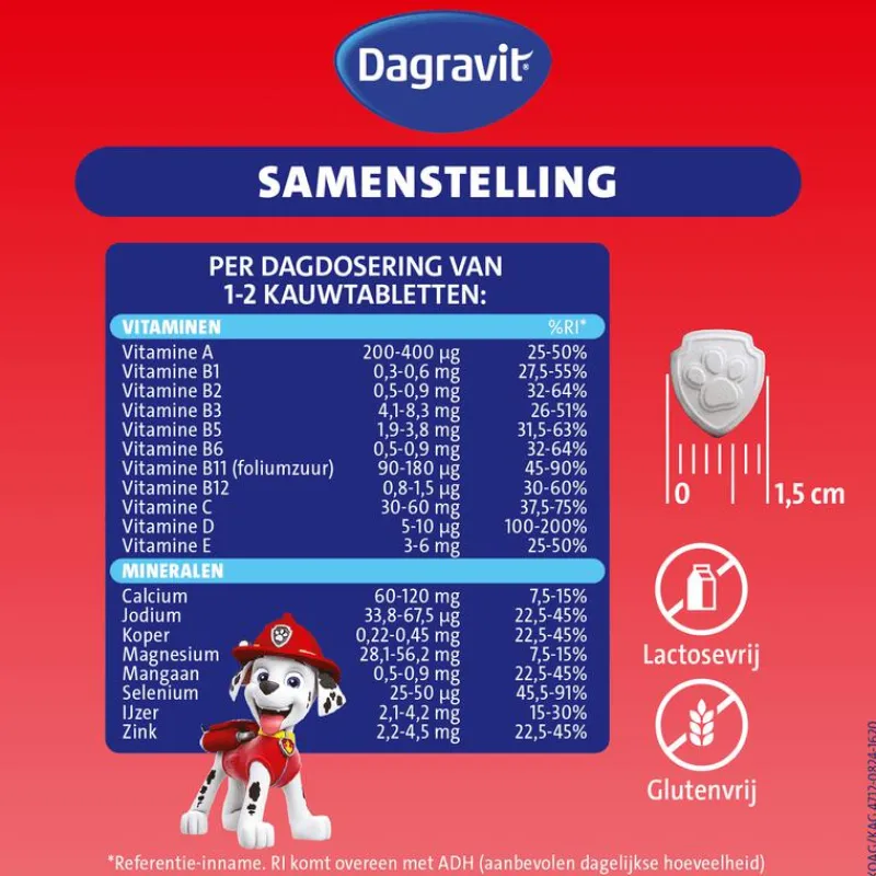 Dagravit Kids Multivitaminen Gummies Xtra 3-5 jaar 60 stuks