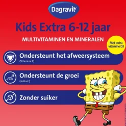 Dagravit Kids Multivitaminen Xtra 6-12 jaar 60 stuks