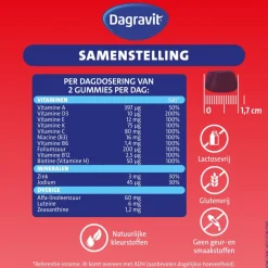 Dagravit Kids Multivitaminen Gummies Xtra + Eyecare 6-12 jaar 60 stuks
