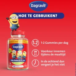 Dagravit Kids-Xtra 6-12 jaar Vitaminions 120 gummies