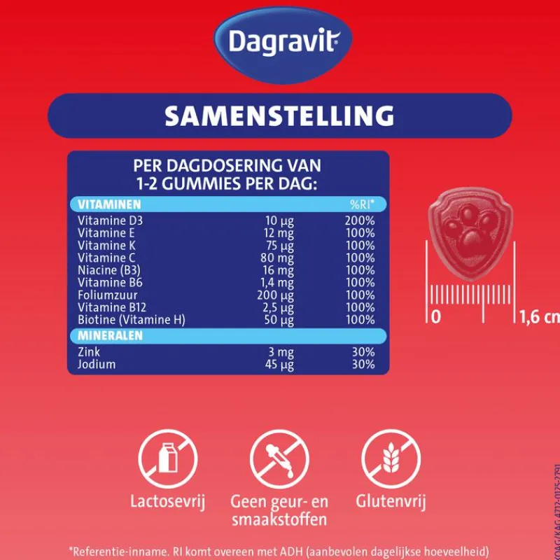 Dagravit Kids Xtra Paw Patrol 3-5 jaar 60 gummies