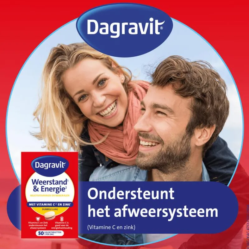 Dagravit Totaal 30 Weerstand & Energie 50 kauwtabletten