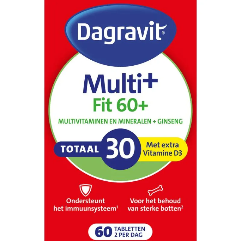 Dagravit Vitaal 60+ Totaal 30 Xtra 60 tabletten