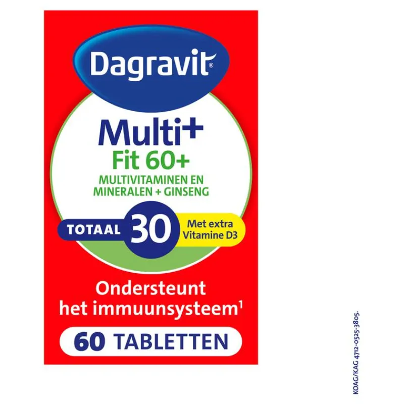 Dagravit Vitaal 60+ Totaal 30 Xtra 60 tabletten