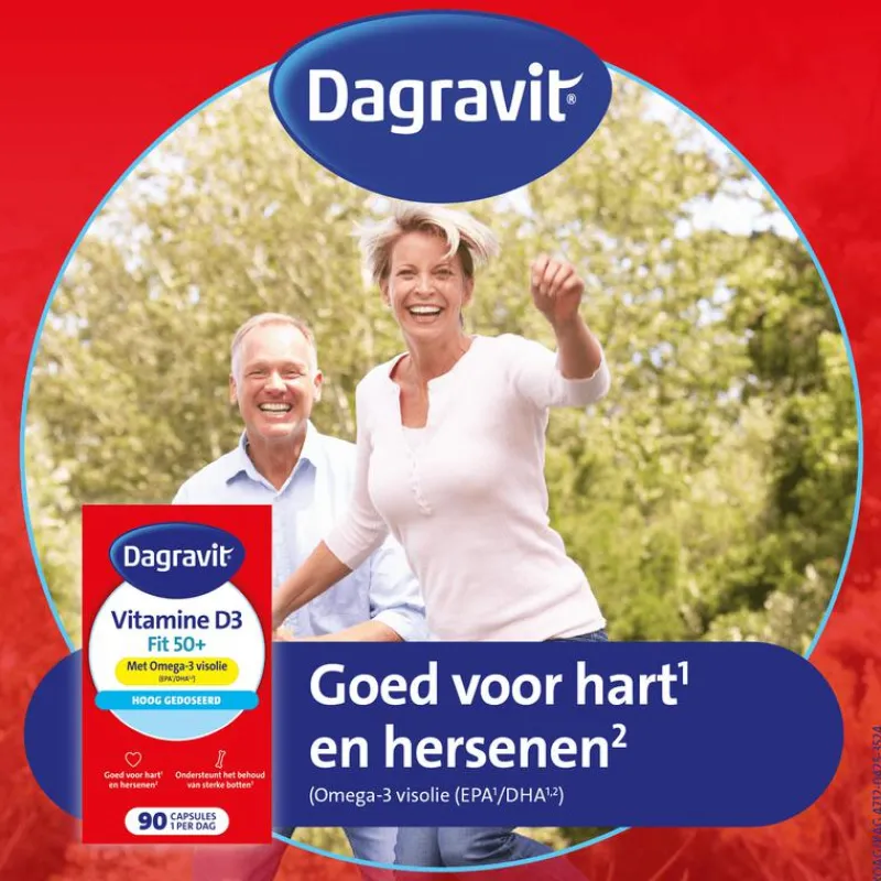 Dagravit Vitaal 50+ Vitamine D + Omega-3 Visolie 90 capsules