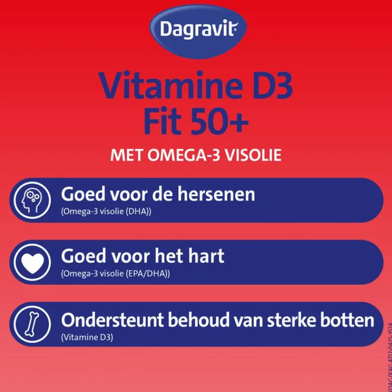Dagravit Vitaal 50+ Vitamine D + Omega-3 Visolie 90 capsules