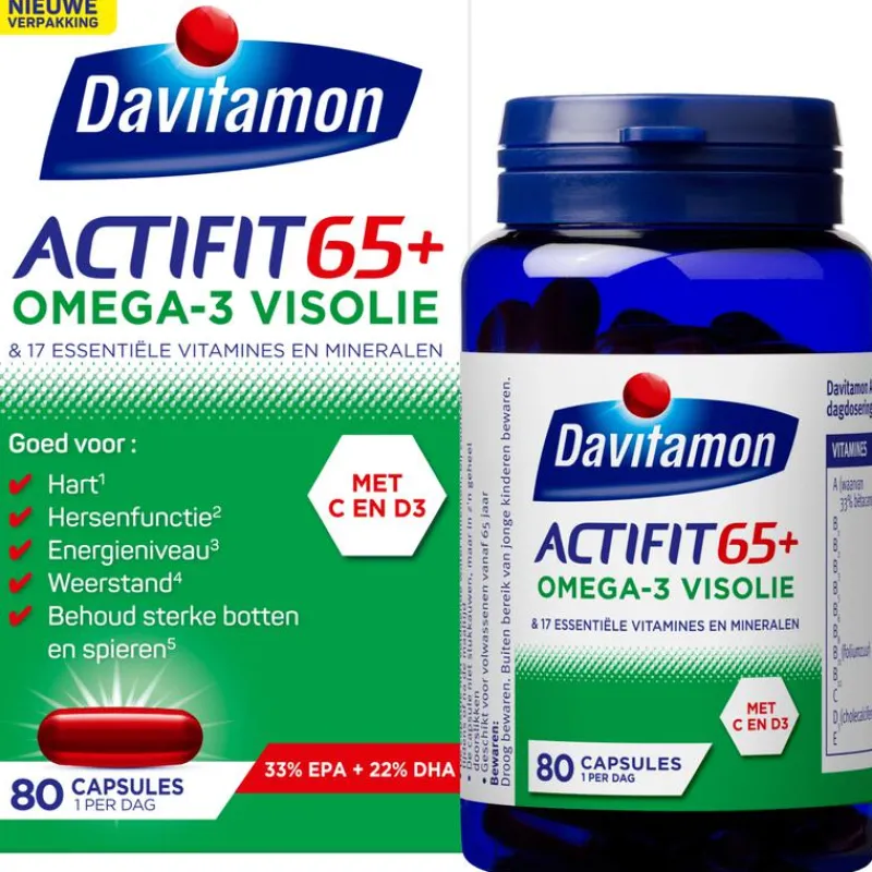 Davitamon Actifit 65+ Omega 3 Visolie Capsules