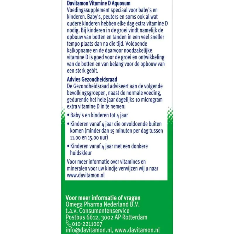 Davitamon Aquosum Vitamine D Druppels