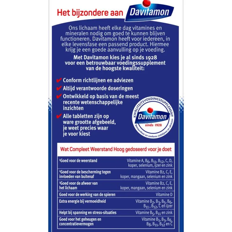 Davitamon Compleet Weerstand Forte 50 Kauwtabletten
