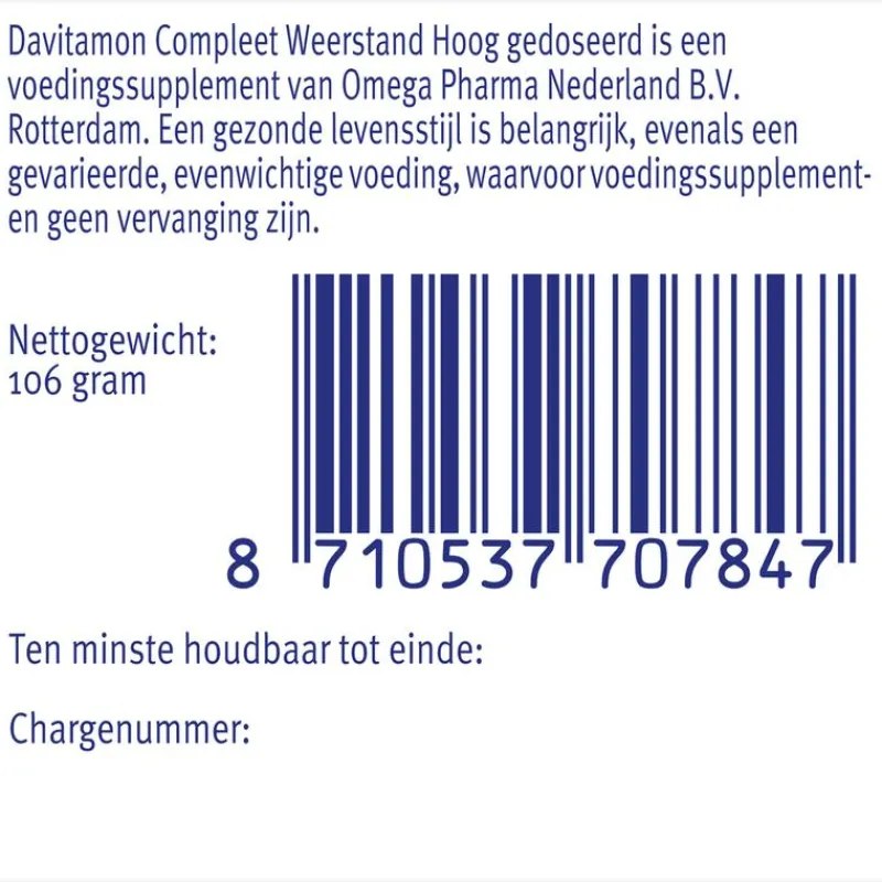 Davitamon Compleet Weerstand Forte Met Vitamine C & D dragees