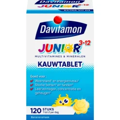 Davitamon Junior 3-12 Kauwtabletten Bananensmaak