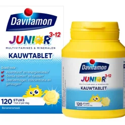 Davitamon Junior 3-12 Kauwtabletten Bananensmaak