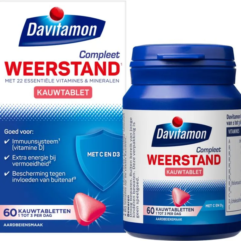 Davitamon Kauw Aardbei 60 NL