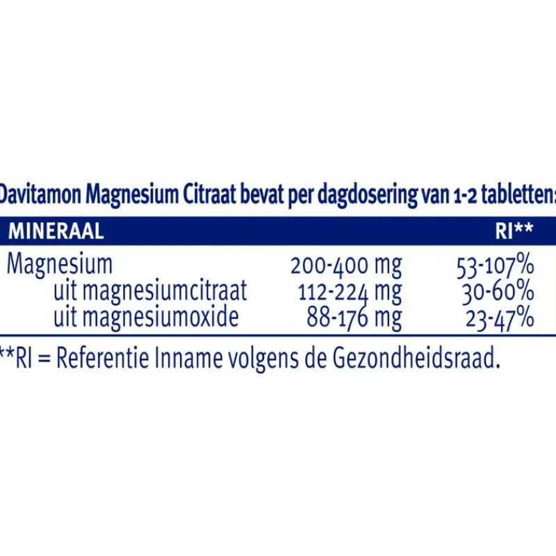 Davitamon Magnesium Citraat Tabletten 120 stuks