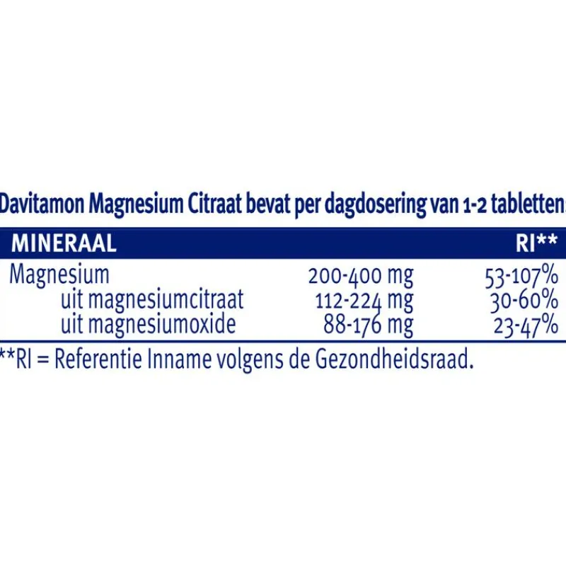 Davitamon Magnesium Citraat Tabletten 50+10 stuks
