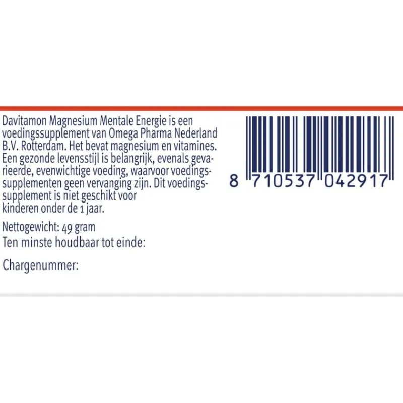 Davitamon Magnesium Mentale Energie 30ST